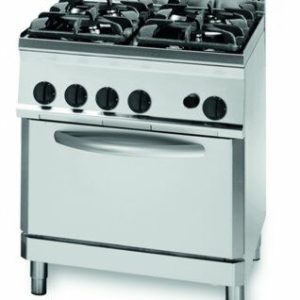 KBS Gas-Herd Ready-Line, 19,5kW 4 Brenner, Elektro Backofen, 700x700x850mm KBS Gas-Herd Ready-Line, 19,5kW 4 Brenner, Elektro Backofen, 700x700x850mm