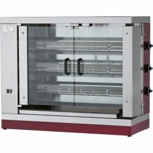GGF Gas-Hähnchengrill mit 3 Spießen für bis zu 12-15 Hähnchen, 17 kW
