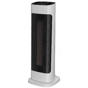 Keramik Heizlüfter MERSIN, 2000 W, 3 Heizstufen, horizontale Oszillation, LCD Touch-Funktion, 12-h-Timer, Fernbedienung, schwarz-weiß Keramik Heizlüfter MERSIN, 2000 W, 3 Heizstufen, horizontale Oszillation, LCD Touch-Funktion, 12-h-Timer, Fernbedienung, schwarz-weiß