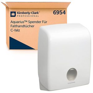 Kimberly-Clark® Aquarius Rollenhandtuchspender 6959, L 428 x B 338 x H 241 mm, Kunststoff, weiß