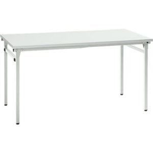 Klapptisch, stabiles 4-Fußgestell mit Spezial-Klappbeschlag, B 1200 x T 800 x H 725 mm, lichtgrau/lichtgrau Klapptisch, stabiles 4-Fußgestell mit Spezial-Klappbeschlag, B 1200 x T 800 x H 725 mm, lichtgrau/lichtgrau