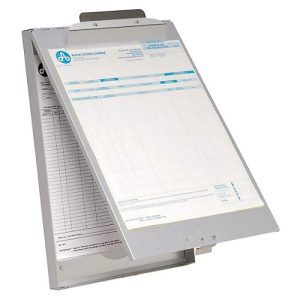 Klemmbrett, DIN A4, Aluminium, mit Formularhalterbox Klemmbrett, DIN A4, Aluminium, mit Formularhalterbox