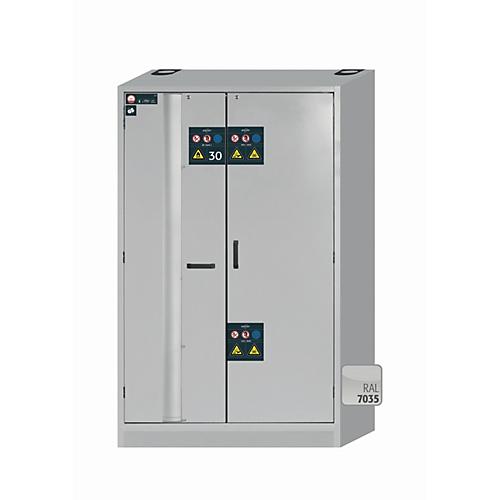 Kombi-Sicherheitsschrank Typ 30 asecos K-PHOENIX-30, Flügel- und Falttüren mit Türfeststellanlage, Front Lichtgrau, B 1202 x T 599 x H 1968 mm