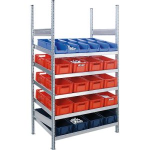 Komplettregal MBR 3000, Anbaufeld, 5 schräge Fachebene, 2278 x 800 x 1292 mm Komplettregal MBR 3000, Anbaufeld, 5 schräge Fachebene, 2278 x 800 x 1292 mm