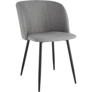 Konferenzstuhl, 2er-Set, B 570 x T 540 x H 810 mm, gepolstert, Gestell schwarz, Stoffbezug grau Konferenzstuhl, 2er-Set, B 570 x T 540 x H 810 mm, gepolstert, Gestell schwarz, Stoffbezug grau