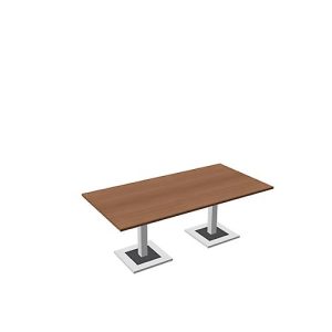 Konferenztisch, bis 8 Personen, Rechteck, Standfuß, B 2200 x T 1000 x H 720-820 mm, Kirsche Romana/silber Konferenztisch, bis 8 Personen, Rechteck, Standfuß, B 2200 x T 1000 x H 720-820 mm, Kirsche Romana/silber