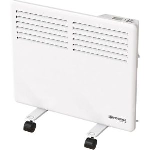 Konvektor Heizgerät SLIM E 1000, mobil oder Wandmontage, 1000 W, 3 Heizstufen, Thermostat, 24 h-/Wochentimer, IP24, B 500 x T 85 x H 400 mm, weiß Konvektor Heizgerät SLIM E 1000, mobil oder Wandmontage, 1000 W, 3 Heizstufen, Thermostat, 24 h-/Wochentimer, IP24, B 500 x T 85 x H 400 mm, weiß