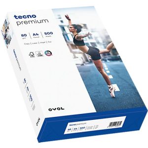 Kopierpapier tecno premium, DIN A4, 80 g/m², hochweiß, 1 Karton = 5 x 500 Blatt Kopierpapier tecno premium, DIN A4, 80 g/m², hochweiß, 1 Karton = 5 x 500 Blatt