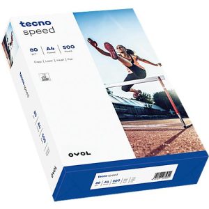 Kopierpapier tecno speed, DIN A4, 80 g/m², weiß, 1 Karton = 5 x 500 Blatt Kopierpapier tecno speed, DIN A4, 80 g/m², weiß, 1 Karton = 5 x 500 Blatt