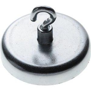 Kraftmagnet mit Haken, Ø 36 mm, Haftkraft ca. 10 kg, verzinkt, 5 Stück Kraftmagnet mit Haken, Ø 36 mm, Haftkraft ca. 10 kg, verzinkt, 5 Stück