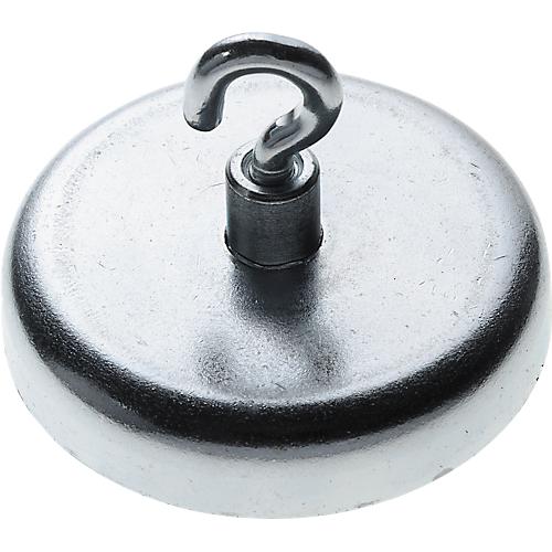 Kraftmagnet mit Haken, Ø 36 mm, Haftkraft ca. 10 kg, verzinkt, 5 Stück