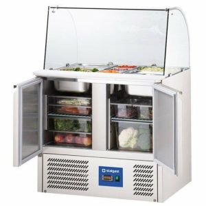 STALGAST Saladette mit Glasaufsatz, 2-türig, 10x GN 1/4 STALGAST Saladette mit Glasaufsatz, 2-türig, 10x GN 1/4