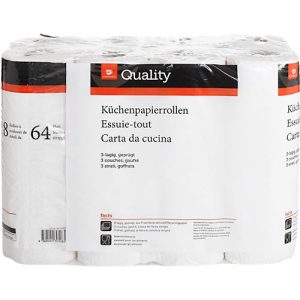 Küchenpapierrollen, 3-lagig, 8 Rollen à 64 Blätter Küchenpapierrollen, 3-lagig, 8 Rollen à 64 Blätter
