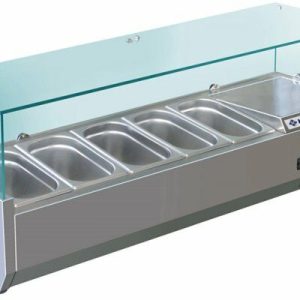 Kühlaufsatz RX 1400, 1400x395x435 mm, für 5x GN 1/3 Kühlaufsatz RX 1400, 1400x395x435 mm, für 5x GN 1/3