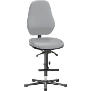 Labordrehstuhl Basic, Gleiter mit Aufstiegshilfe, Kunstleder, Stamskin Top grau Labordrehstuhl Basic, Gleiter mit Aufstiegshilfe, Kunstleder, Stamskin Top grau