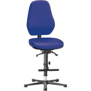 Labordrehstuhl Basic, mit Aufstiegshilfe, Kunstleder, Stamskin Top blau Labordrehstuhl Basic, mit Aufstiegshilfe, Kunstleder, Stamskin Top blau