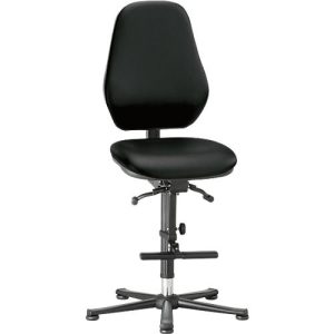 Labordrehstuhl Basic, mit Aufstiegshilfe, Kunstleder, Stamskin Top schwarz Labordrehstuhl Basic, mit Aufstiegshilfe, Kunstleder, Stamskin Top schwarz