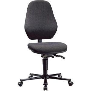 Labordrehstuhl LEANOS 9138, mit Rollen, Stoffpolster, Duotec schwarz meliert Labordrehstuhl LEANOS 9138, mit Rollen, Stoffpolster, Duotec schwarz meliert