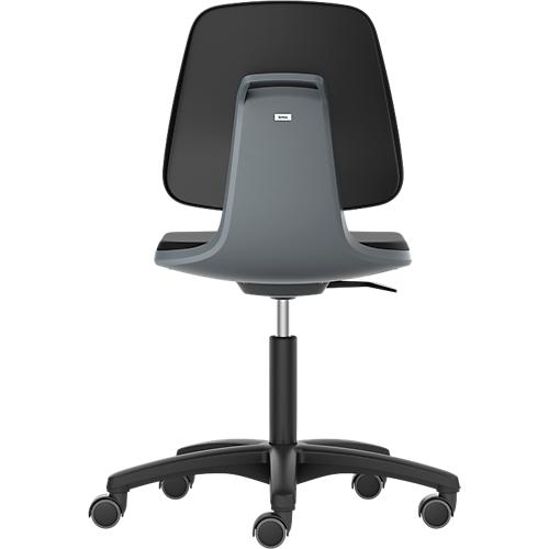 LABSIT Labordrehstuhl, o. Armlehne, mit Rollen, Rückenlehnenhöhe 420 mm, Stoff, anthrazit