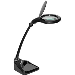 LED-Lupenleuchte MAULiris, Leistung 7 W, 470 lm, 3- & 12-Dioptrien-Linse, dimmbar, schwarz LED-Lupenleuchte MAULiris, Leistung 7 W, 470 lm, 3- & 12-Dioptrien-Linse, dimmbar, schwarz
