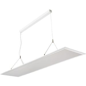 LED-Pendelleuchte FRISCH-Licht, Lichtfarbe Neutralweiß, höhenverstellbar, B 1200 x T 300 mm, 50-65 W, 6400-8200 Lumen LED-Pendelleuchte FRISCH-Licht, Lichtfarbe Neutralweiß, höhenverstellbar, B 1200 x T 300 mm, 50-65 W, 6400-8200 Lumen