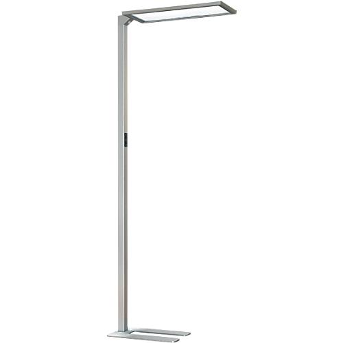 LED Stehlampe NUBO plus, dimmbar, für Bildschirmarbeitsplatz, direkt/indirekt leuchtend, 4000 K, silbern