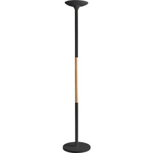 LED Stehleuchte UNILUX PRYSKA, Leistung 40 W, 4000 lm, 3000 K, 3 Leuchtstärken, dimmbar, Ø 340 x H 1800 mm, Stahl & FSC®-zertifiziertes Holz, schwarz-buche LED Stehleuchte UNILUX PRYSKA, Leistung 40 W, 4000 lm, 3000 K, 3 Leuchtstärken, dimmbar, Ø 340 x H 1800 mm, Stahl & FSC®-zertifiziertes Holz, schwarz-buche