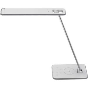 LED-Tischleuchte JAZZ, 11 W, 1000 lm, dimmbar, schwenkbar, mit Induktions-Ladefunktion, weiß-silber LED-Tischleuchte JAZZ, 11 W, 1000 lm, dimmbar, schwenkbar, mit Induktions-Ladefunktion, weiß-silber