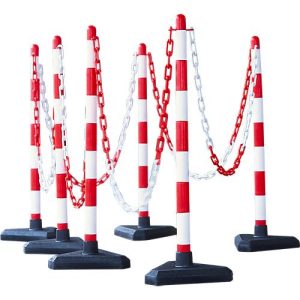 Leichtes Kettenständerset, Kunststoff-Fuß, betongefüllt Leichtes Kettenständerset, Kunststoff-Fuß, betongefüllt