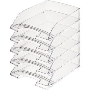 LEITZ® Ablagekorb Standard 5226, Kunststoff, 5 Stück, glasklar LEITZ® Ablagekorb Standard 5226, Kunststoff, 5 Stück, glasklar
