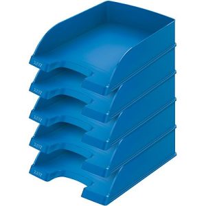LEITZ® Ablagekorb Standard 5227, Kunststoff, 5 Stück, blau LEITZ® Ablagekorb Standard 5227, Kunststoff, 5 Stück, blau