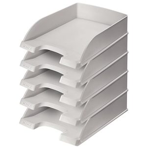 LEITZ® Ablagekorb Standard 5227, Kunststoff, 5 Stück, grau LEITZ® Ablagekorb Standard 5227, Kunststoff, 5 Stück, grau