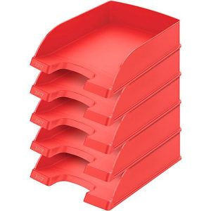 LEITZ® Ablagekorb Standard 5227, Kunststoff, 5 Stück, rot LEITZ® Ablagekorb Standard 5227, Kunststoff, 5 Stück, rot