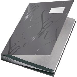 LEITZ® Design-Unterschriftenmappe 5745, 18 Fächer, Karton, grau LEITZ® Design-Unterschriftenmappe 5745, 18 Fächer, Karton, grau