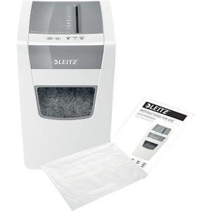 Leitz IQ Home Office Slim Aktenvernichter P4, Partikelschnitt 4 x 28 mm, 23 l, 10 Blatt Schnittleistung, Anti-Papierstau-Technologie, weiß Leitz IQ Home Office Slim Aktenvernichter P4, Partikelschnitt 4 x 28 mm, 23 l, 10 Blatt Schnittleistung, Anti-Papierstau-Technologie, weiß
