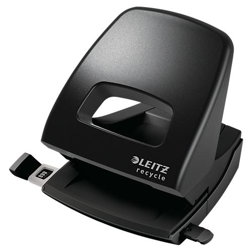 Leitz® Locher 5003 Recycle, für bis zu 30 Blatt, NeXXt-Technologie, ergonomische Griffmulde