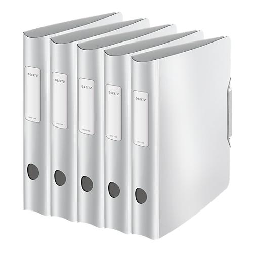 LEITZ® Ordner Active Style, DIN A4, Rückenbreite 65 mm, 5 Stück, arktik weiß