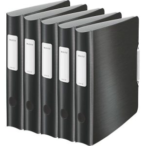 LEITZ® Ordner Active Style, DIN A4, Rückenbreite 65 mm, 5 Stück, satin schwarz LEITZ® Ordner Active Style, DIN A4, Rückenbreite 65 mm, 5 Stück, satin schwarz