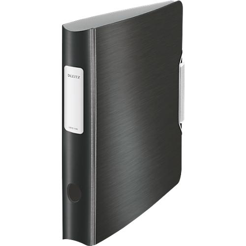 LEITZ® Ordner Active Style, DIN A4, Rückenbreite 65 mm, satin schwarz