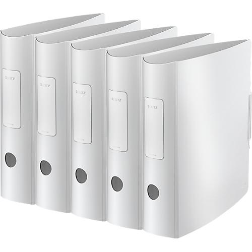 LEITZ® Ordner Active Style, DIN A4, Rückenbreite 82 mm, 5 Stück, arktik weiß
