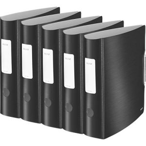 LEITZ® Ordner Active Style, DIN A4, Rückenbreite 82 mm, 5 Stück, satin schwarz LEITZ® Ordner Active Style, DIN A4, Rückenbreite 82 mm, 5 Stück, satin schwarz