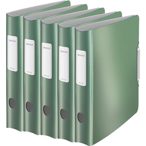 LEITZ® Ordner ActiveStyle, DIN A4, Rückenbreite 65 mm, 5 Stück, seladon grün