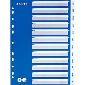 LEITZ® PP-Register mit blauem Deckblatt, Kalender Jan.-Dez. LEITZ® PP-Register mit blauem Deckblatt, Kalender Jan.-Dez.