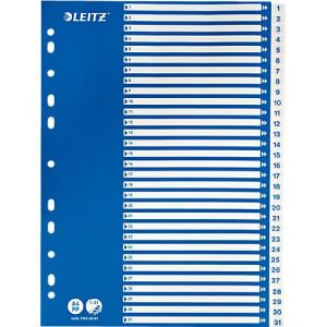 LEITZ® PP-Register mit blauem Deckblatt, Zahlen 1-31