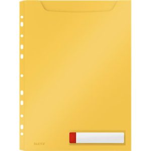 Leitz® Prospekthülle Cosy Privacy Maxi, blickdicht, A4, bis 150 Blatt, Lochrand einklappbar, Schreibschild, 3 Stück, gelb Leitz® Prospekthülle Cosy Privacy Maxi, blickdicht, A4, bis 150 Blatt, Lochrand einklappbar, Schreibschild, 3 Stück, gelb