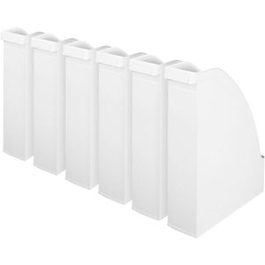 LEITZ® Stehsammler 2476, Rückenbreite 70 mm, Polystyrol, 6 Stück, weiß LEITZ® Stehsammler 2476, Rückenbreite 70 mm, Polystyrol, 6 Stück, weiß