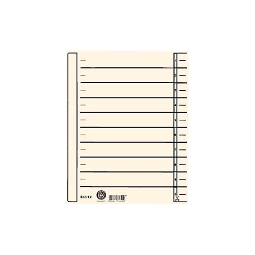 LEITZ® Trennblatt 1657, DIN A4, mit Linienaufdruck, 100 Stück