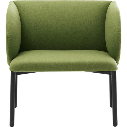 Leyform LIV Empfangssessel, Stahlrohrgestell, Stoffbezug, B 730 x T 620 x H 740 mm, moosgrün