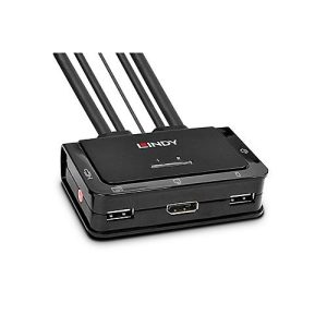 Lindy 2 Port DisplayPort 1.2, USB 2.0 & Audio Cable KVM Switch – KVM-/Audio-Switch – 2 Anschlüsse Lindy 2 Port DisplayPort 1.2, USB 2.0 & Audio Cable KVM Switch – KVM-/Audio-Switch – 2 Anschlüsse