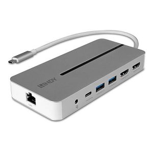 LINDY – Dockingstation – für Notebook, Laptop – USB-C 3.2 – 2 x HDMI – 1GbE LINDY – Dockingstation – für Notebook, Laptop – USB-C 3.2 – 2 x HDMI – 1GbE